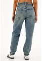 Topmark Jean Mom Tiro Alto Azul Para Mujer de topmark