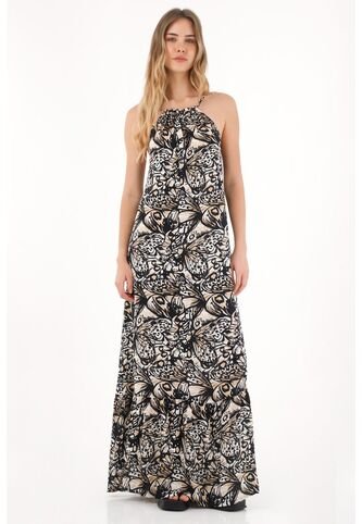 Topmark Vestido Largo Estampado Cuello Halter Para Mujer topmark
