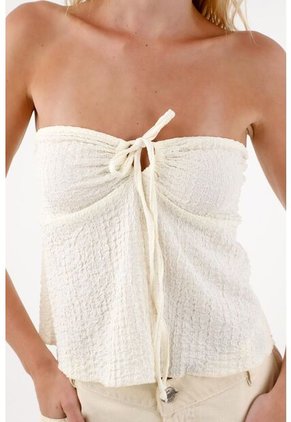 Topmark Camiseta Strappless Crudo Para Mujer