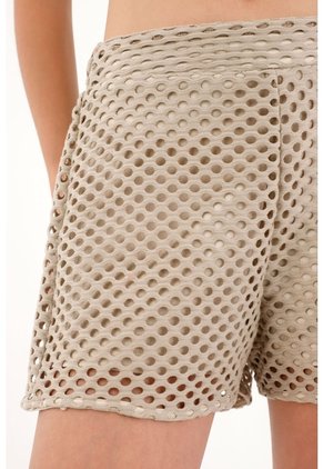Topmark Short Tipo Malla Café Para Mujer