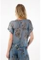 Topmark Camisa Con Transparencia Azul Para Mujer de topmark