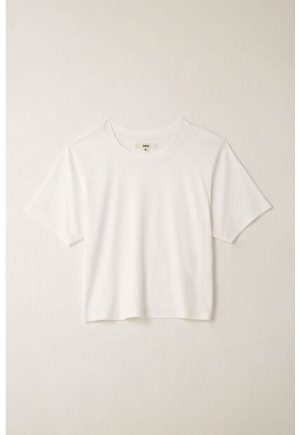 Topmark Camiseta Ajustada Acanalada Blanca Para Mujer