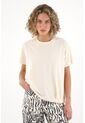 Topmark Camiseta Con Detalle Anudado Crudo Para Mujer de topmark