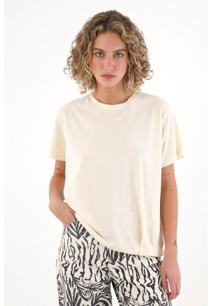 Topmark Camiseta Con Detalle Anudado Crudo Para Mujer
