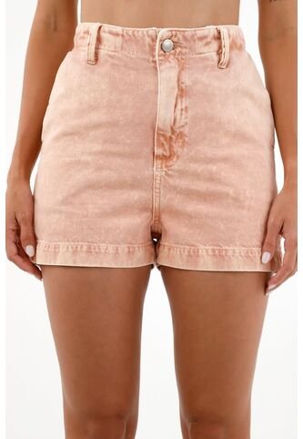 Bermuda Con Efecto Overdye Rosada Para Mujer topmark