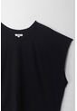 Topmark Camiseta Con Cortes Verticales Negra Para Mujer de topmark