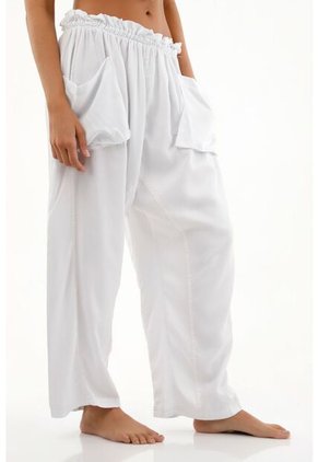 Topmark Pantalón Blanco Oversize Para Mujer