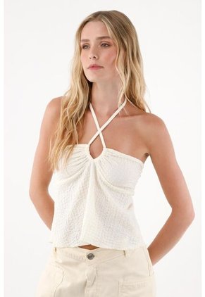 Topmark Camiseta Strappless Crudo Para Mujer