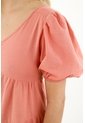 Topmark Vestido Naranja Con Cortes Para Mujer de topmark
