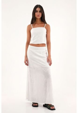 Topmark Camisa Crudo De Tela Bordada Para Mujer topmark