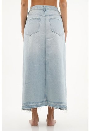 Topmark Falda Azul En Denim Para Mujer