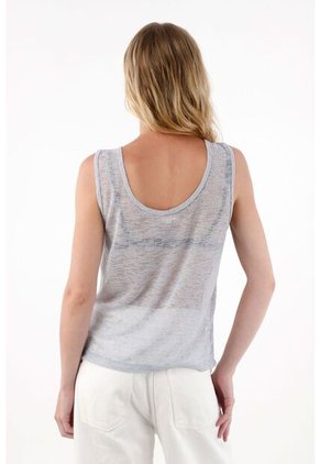 Topmark Camiseta Con Transparencia Azul Para Mujer