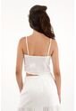Topmark Camisa Crop De Tiras Crudo De Ajuste Cómodo Para Mujer de topmark