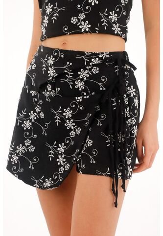 Topmark Falda Short Tejida Con Diseño De Flores Para Mujer topmark