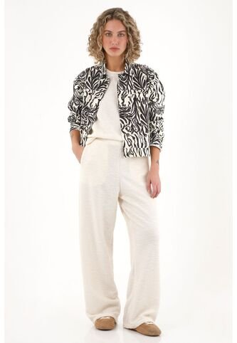 Topmark Pantalón Bota Recta Crudo Para Mujer topmark