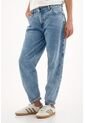 Topmark Jean Boyfriend Tiro Medio Azul Para Mujer de topmark