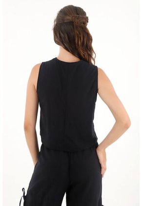 Topmark Chaleco Con Diseño Floral Y Amarres Negro Para Mujer