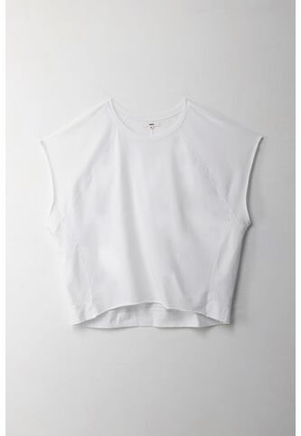 Topmark Camiseta Con Cortes Verticales Blanca Para Mujer topmark