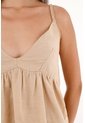 Topmark Camisa Con Tiras De Manualidad Trenzada Crudo Para Mujer de topmark