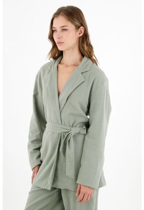 Chaqueta Verde Tipo Blazer Para Mujer