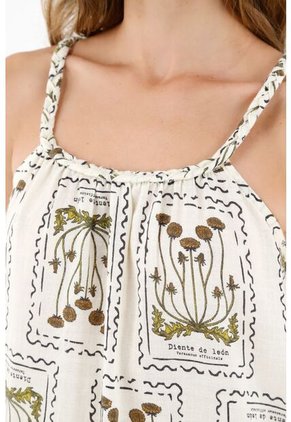 Topmark Vestido De Tiras Trenzadas Estampado Para Mujer