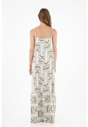 Topmark Vestido De Tiras Trenzadas Estampado Para Mujer