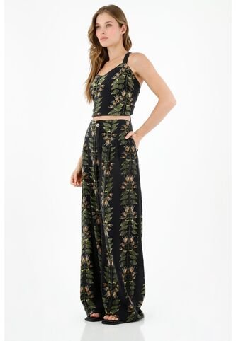 Topmark Camisa Negra Tipo Crop Top Para Mujer topmark