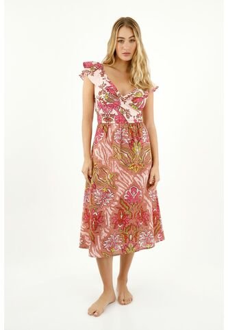 Vestido Midi Estampado Para Mujer topmark