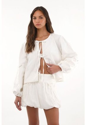 Topmark Falda Globo Con Mix De Telas Y Listones Para Mujer