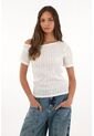 Topmark Camiseta Semiajustada Con Textura Crudo Para Mujer de topmark