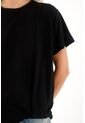 Topmark Camiseta Con Detalle Anudado Negra Para Mujer de topmark