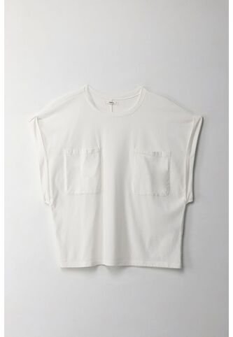 Topmark Camiseta Manga Sisa Con Bolsillo Crudo Para Mujer topmark