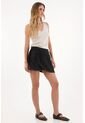 Topmark Falda Corta Con Tapa Cruzada Negra Para Mujer de topmark