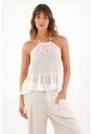 Topmark Camisa Cuello Halter Con Bolero Crudo Para Mujer de topmark