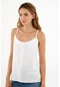Camisa De Tiras Blanca Para Mujer de topmark