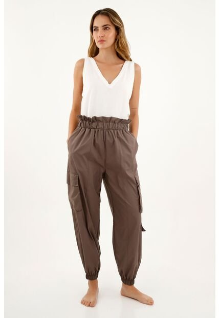 Pantalón Tipo Parachute Para Mujer