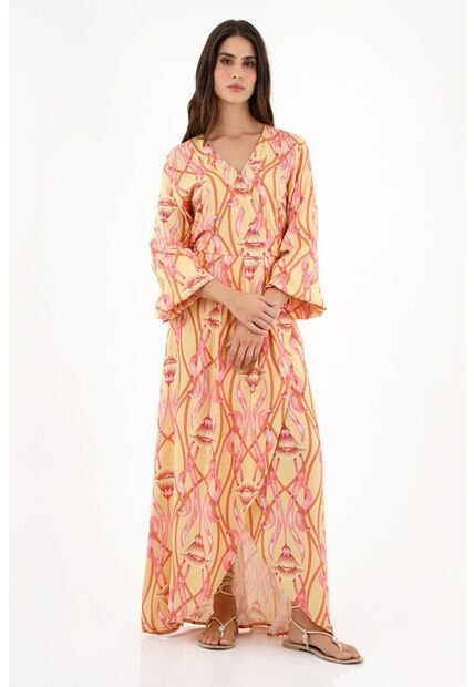 Topmark Vestido Largo Con Estampado De Flores Para Mujer