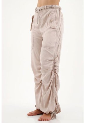 Pantalón Café Tipo Jogger Para Mujer