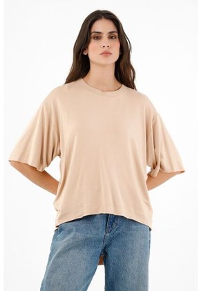 Camiseta Café Con Ruedo Largo Para Mujer