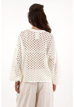 Topmark Buzo Tejido De Silueta Amplia Crudo Para Mujer