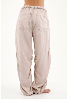 Pantalón Café Tipo Jogger Para Mujer