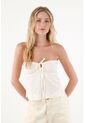 Topmark Camiseta Strappless Crudo Para Mujer de topmark