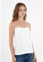Topmark Camisa Strapless Blanca Para Mujer de topmark