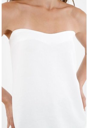 Topmark Camisa Strapless Blanca Para Mujer