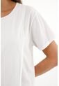 Topmark Camiseta Blanca Con Ruedo Asimétrico Para Mujer de topmark