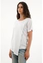 Topmark Camiseta Blanca Con Ruedo Asimétrico Para Mujer de topmark