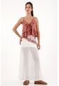 Camisa Con Detalles De Boleros Rosada Para Mujer de topmark
