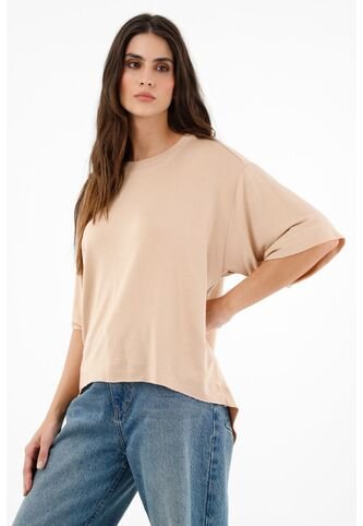 Camiseta Café Con Ruedo Largo Para Mujer topmark