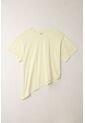 Topmark Camiseta Con Ruedo Asimétrico Crudo De Ajuste Cómodo Para Mujer de topmark