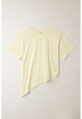 Topmark Camiseta Con Ruedo Asimétrico Crudo De Ajuste Cómodo Para Mujer topmark